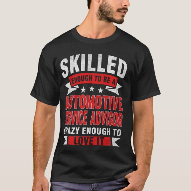 T-shirt Devis de profession amusant Service automobile qua (Devant)