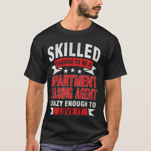 T-shirt Devis De Profession Drôle Appartement Compétent Lo (Devant)