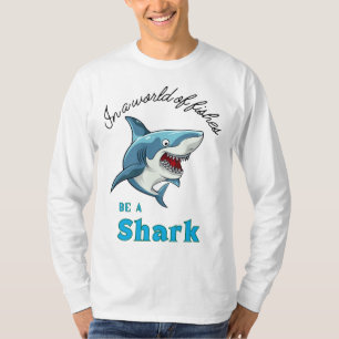 T-SHIRT DEVIS DE REQUINS, AMUSANT, STYLE DE CARTOON