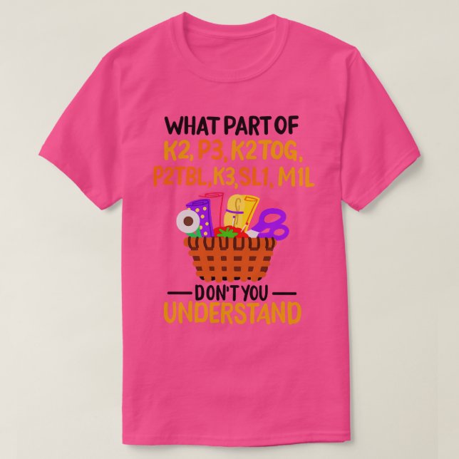 T-shirt Devis de Tricot amusant tricot (Design devant)