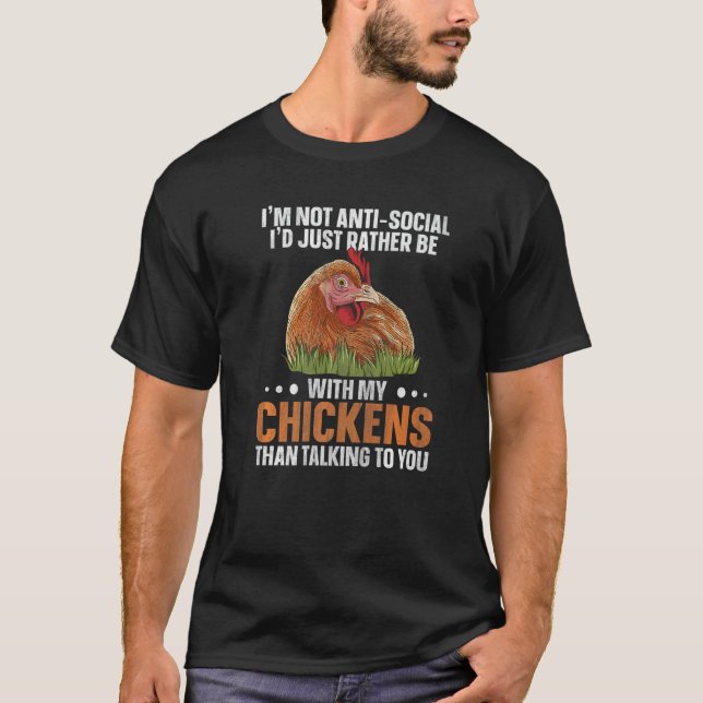 T-shirt Devis d'élevage de poulets de basse-cour pour une  (Devant)