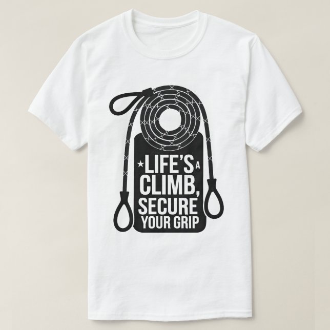 T-shirt Devis d'Escalade Aventure Typographie de corde aud (Design devant)