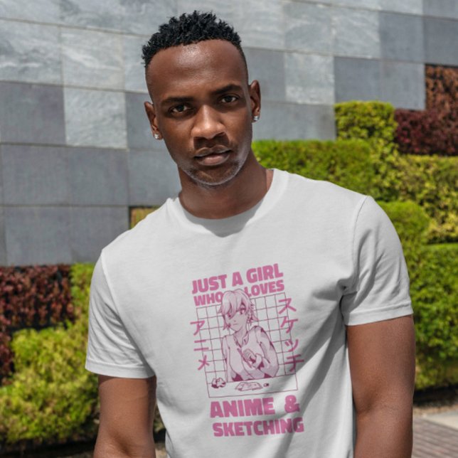 T-shirt Devis d'esquisse pour fille Anime (Créateur téléchargé)