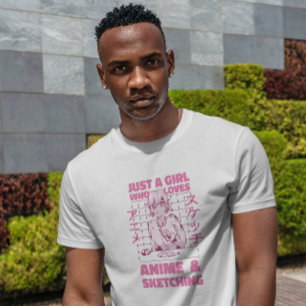 T-shirt Devis d'esquisse pour fille Anime