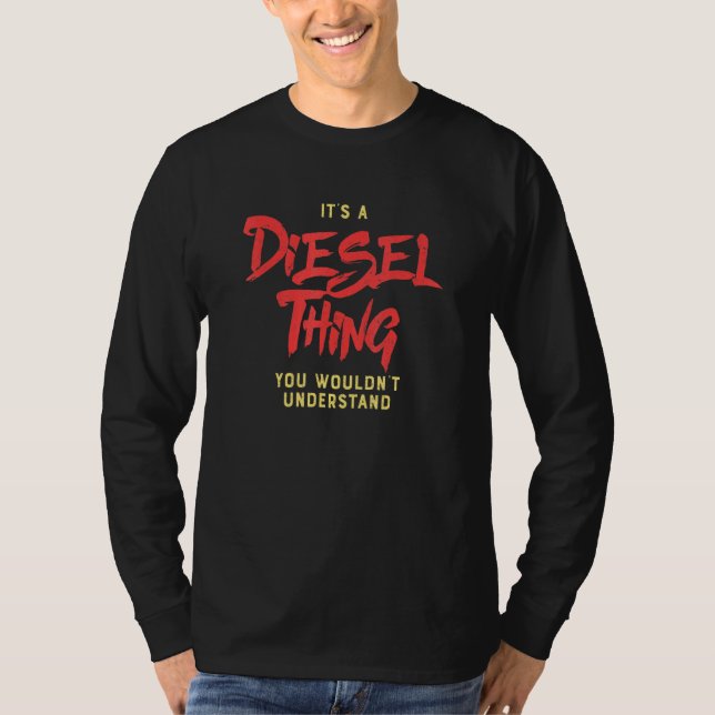 T-shirt Devis Diesel Pour Un Conducteur De Camion (Devant)