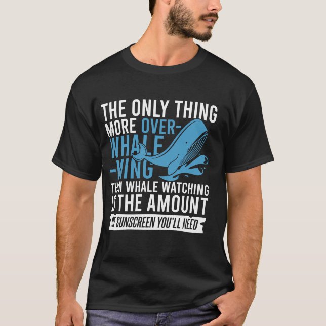 T-shirt Devis d'observation des baleines pour cétacés et b (Devant)