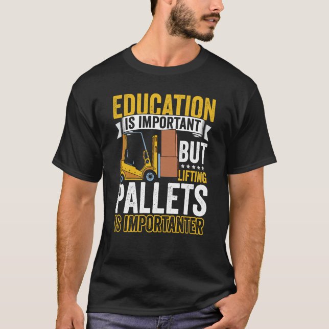 T-shirt Devis du conducteur de chariot élévateur à fourche (Devant)