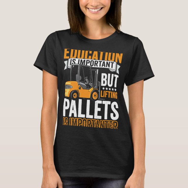 T-shirt Devis du conducteur de chariot élévateur à fourche (Devant)