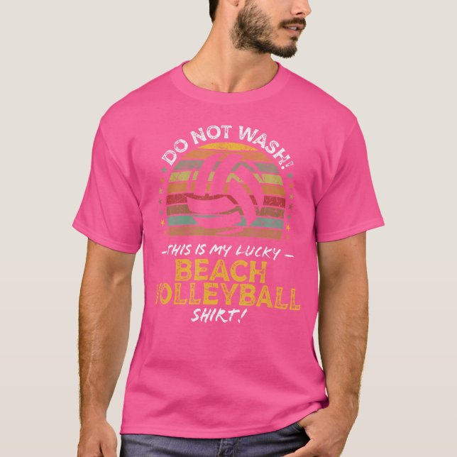 T-shirt Devis du joueur de volley-ball de plage amusant (Devant)