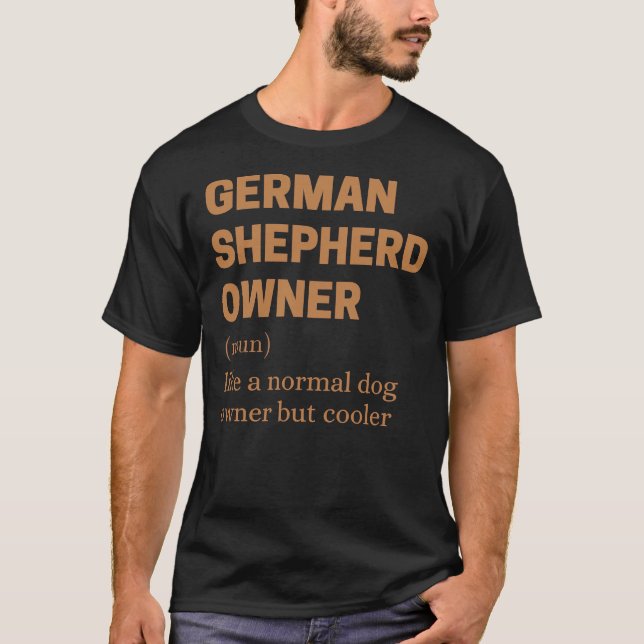 T-shirt Devis du propriétaire berger allemand (Devant)