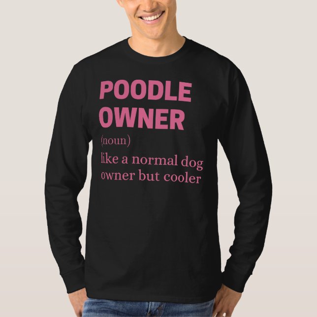 T-shirt Devis du propriétaire de caniche amusant (Devant)