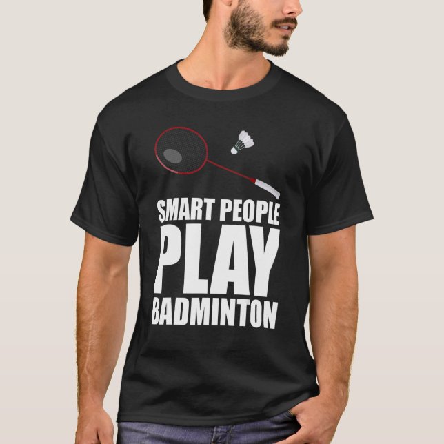 T-shirt Devis Joueur Badminton Shuttlecock (Devant)