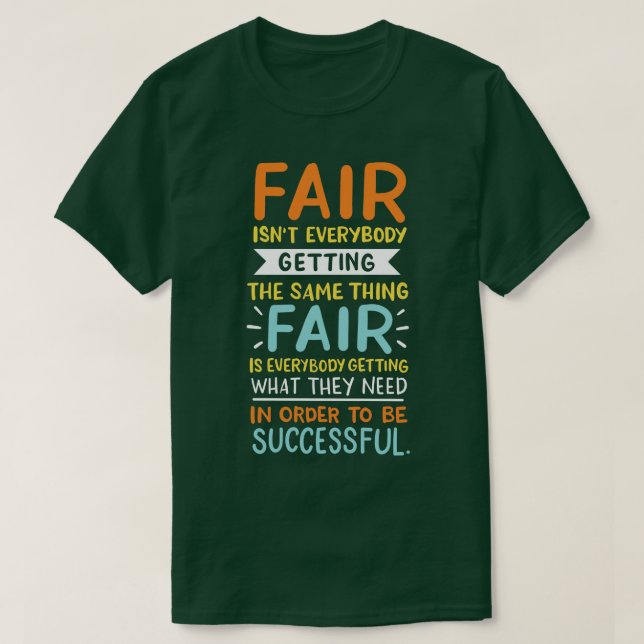 T-shirt Devis justes et réussis (Design devant)