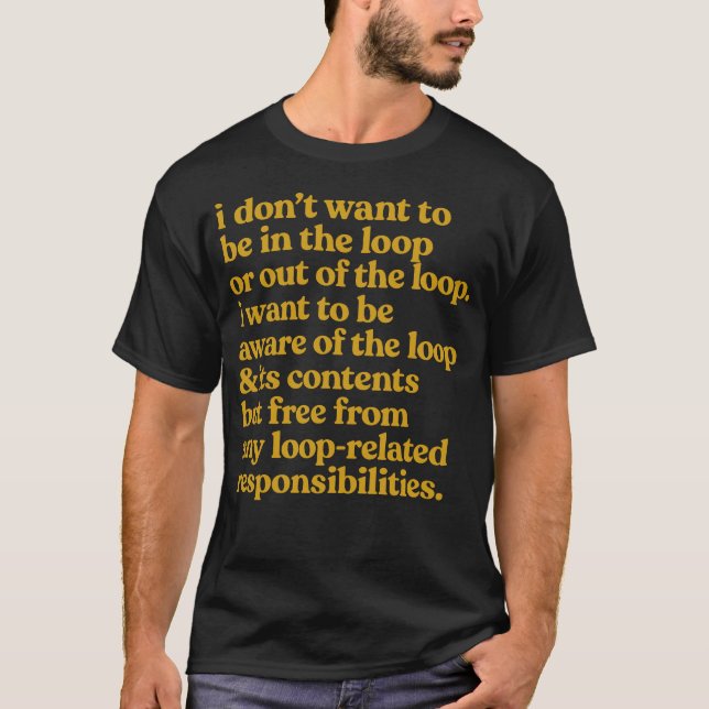 T-shirt Devis Libérer des responsabilités de boucle (Devant)