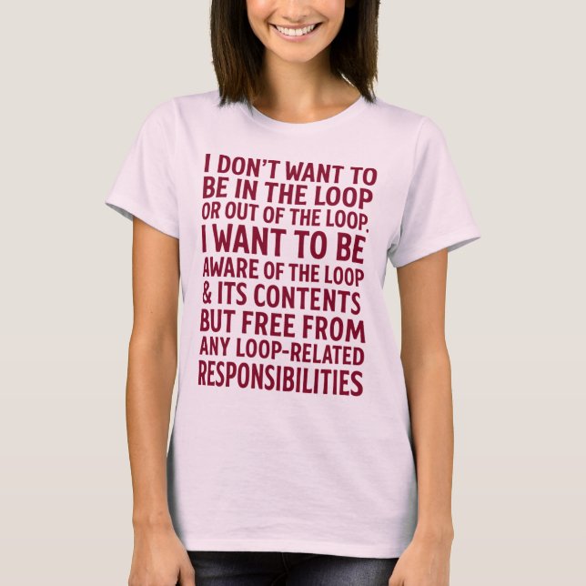 T-shirt Devis Libérer des responsabilités de boucle (Devant)