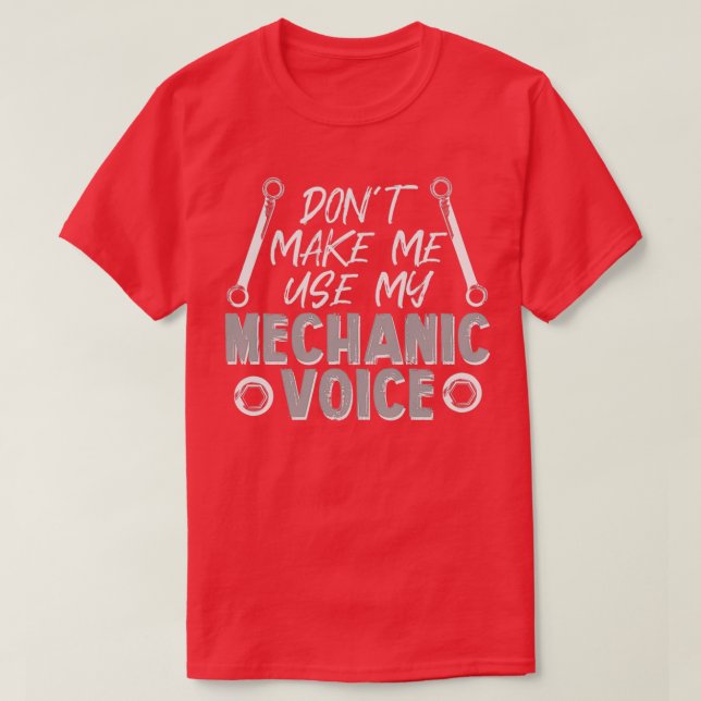T-shirt Devis Mécanique Voiture Wrench Nut Voice Mechatron (Design devant)