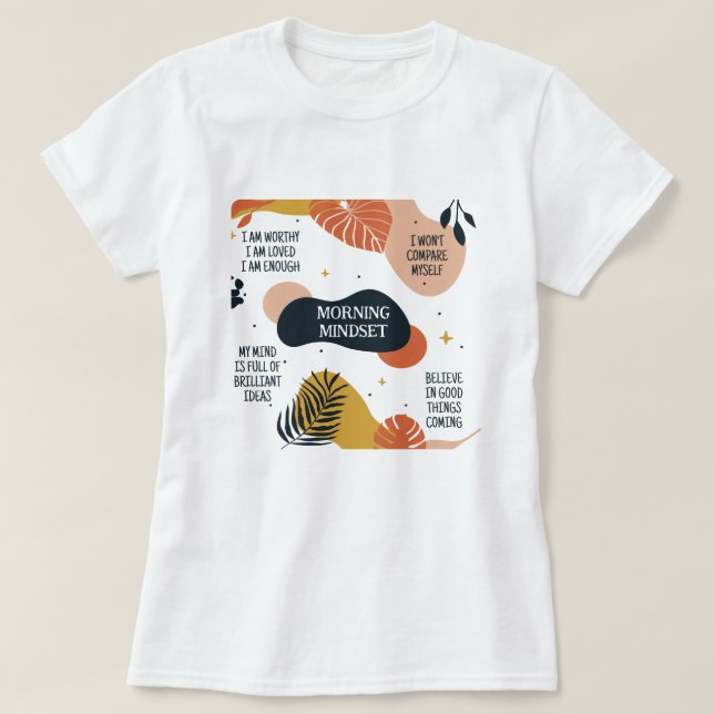 T-SHIRT DEVIS MOTIVATIONNELS CUSTOMISÉS ABSTRAITS (Design devant)