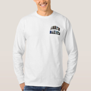 T-shirt Devis photo du Dakota du Nord - Hommes à manches l