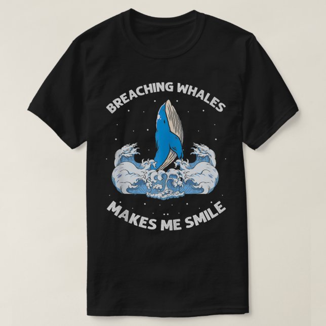 T-shirt Devis pour baleines bleues et baleines de Beulaga  (Design devant)