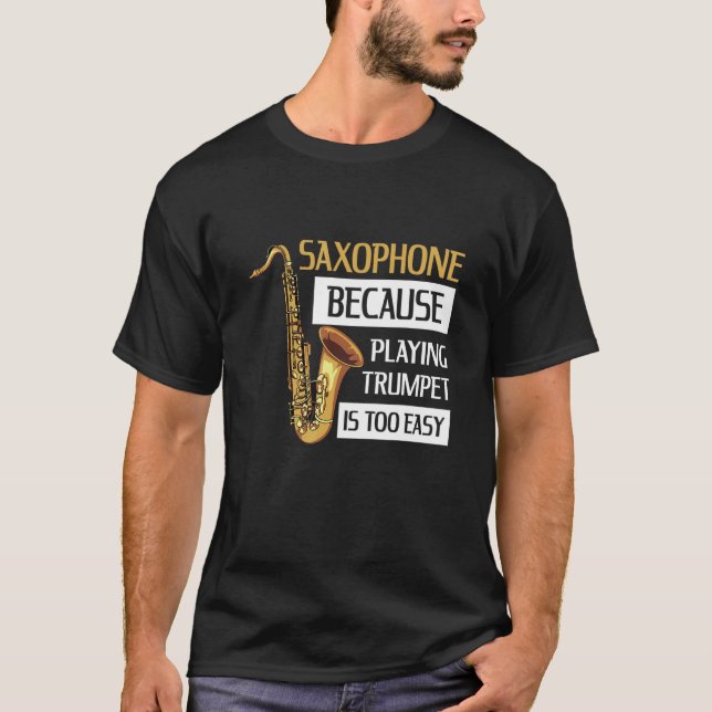 T-shirt Devis Saxophone Instrument Pour Un Lecteur Saxopho (Devant)