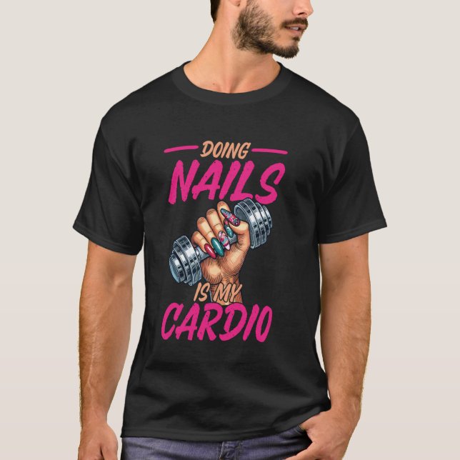 T-shirt Devis Technicien Ongles Uniforme Vernis à Ongles F (Devant)