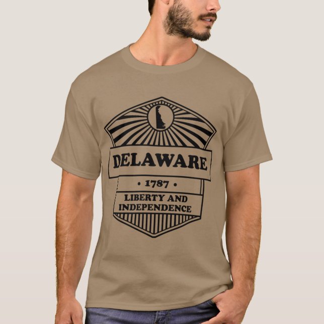 T-shirt Devise de l'Etat du Delaware la liberté graphique  (Devant)