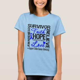 T-shirt Devise de survivants de cancer du colon