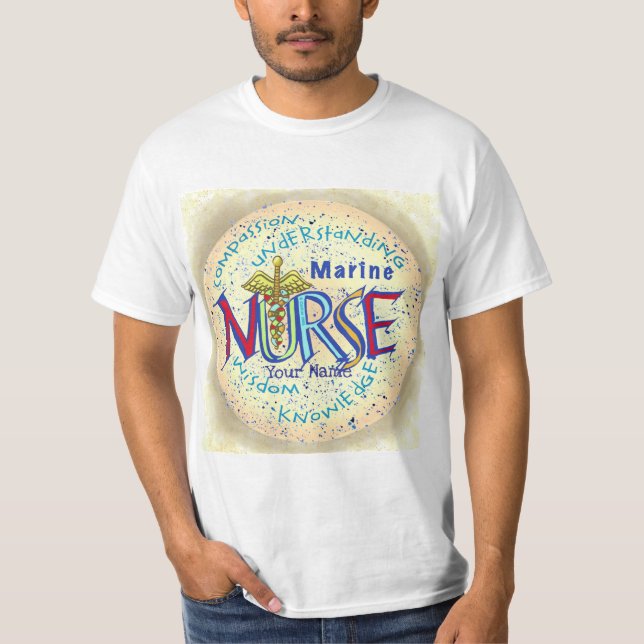 T-shirt Devise d'infirmière de la marine (Devant)