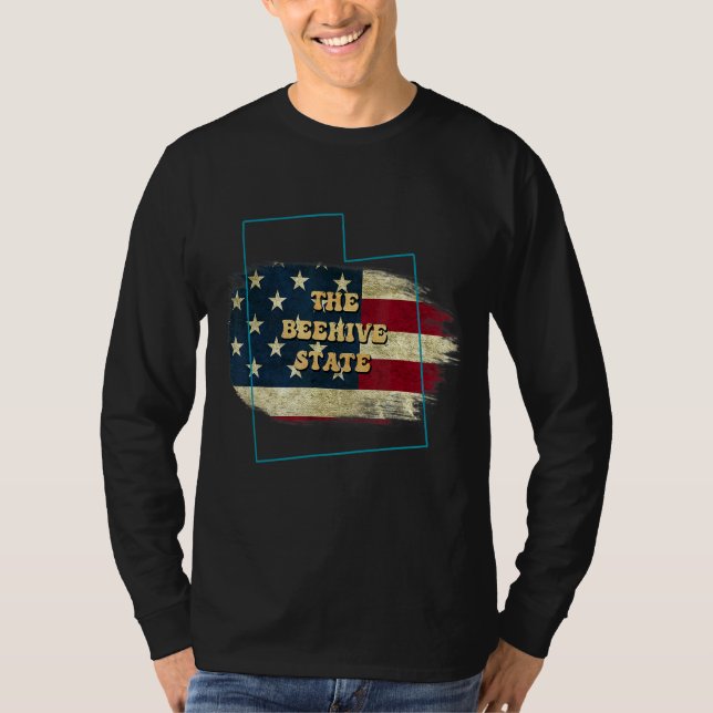 T-shirt Devise du drapeau Utah Ut Us (Devant)