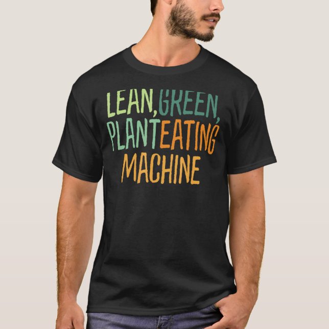 T-shirt Devise végane drôle Lean vert... cool à base de pl (Devant)