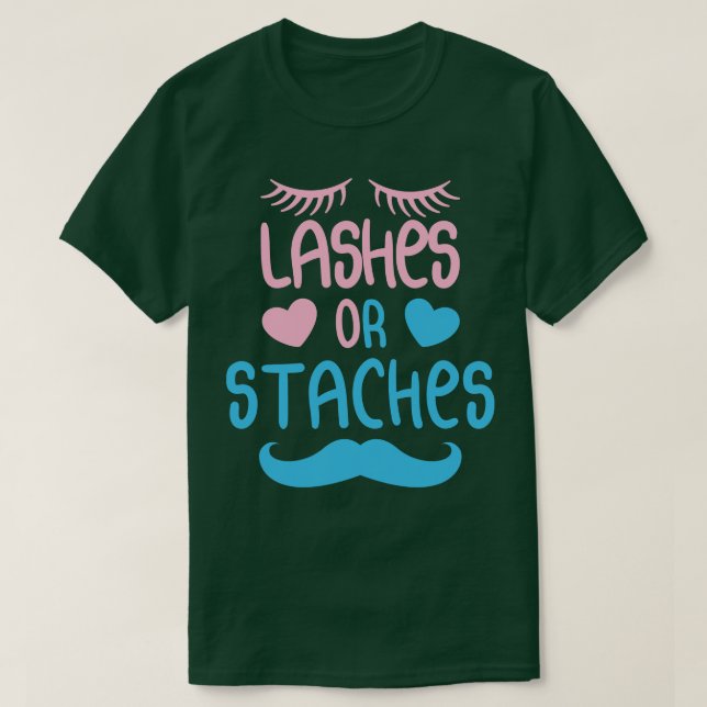 T-shirt Dévoilement du genre Lashes ou Staches (Design devant)