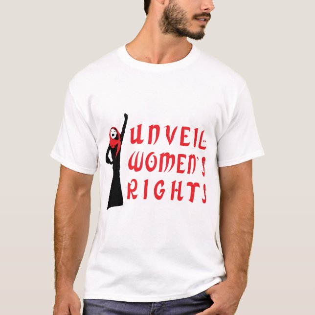T-shirt Dévoiler les droits des femmes musulmanes (Devant)