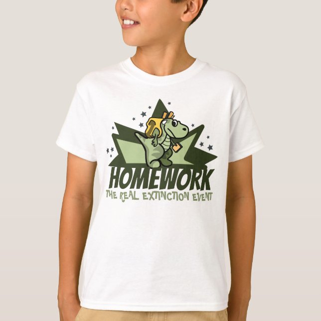 T-shirt Devoirs : le véritable événement d'extinction (Devant)