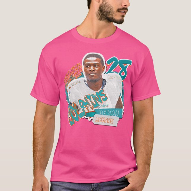 T-shirt De'Von Achane Football Chemise Tapisserie (Devant)