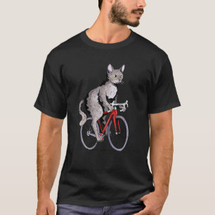 T-shirt Devon Rex Cat équitation Vélo Cute Vélo Cycliste T