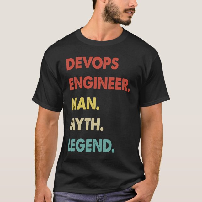 T-shirt Devops Engineer Man Myth Legend  1 (Devant)