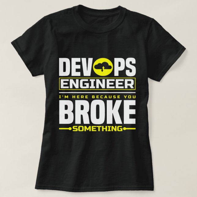 T-shirt DevOps Ingénieur Cloud Computing Software (Design devant)