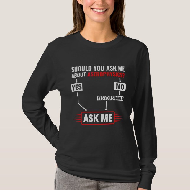 T-shirt Devriez-Vous Me Poser Des Questions Sur L'Astrophy (Devant)
