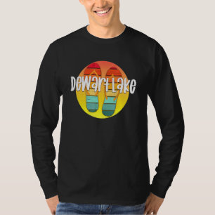 T-shirt Dewart Lake Indiana Retro Flipflop Sunset Graphism