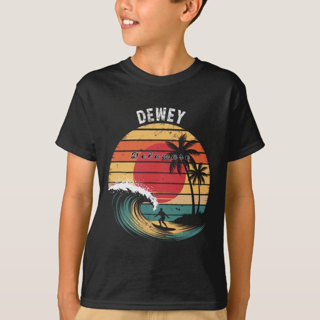 T-shirt Dewey Beach Delaware Plage Surf  (Devant)