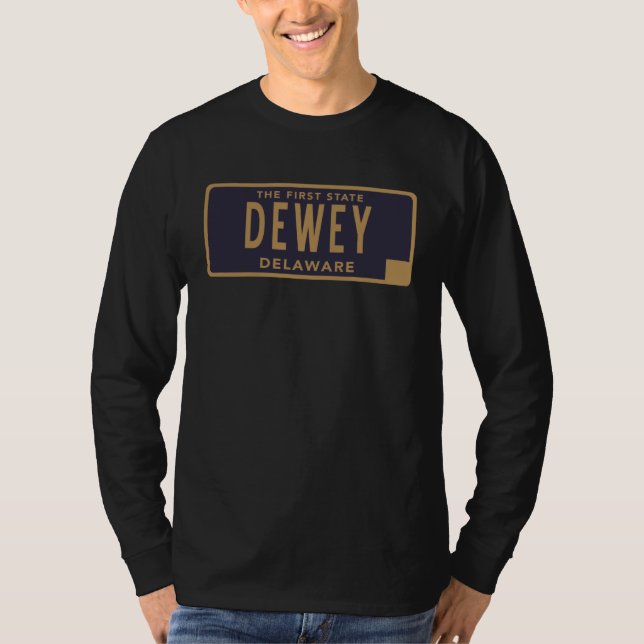 T-shirt Dewey Beach Delaware Vacation Home License Plate (Devant)