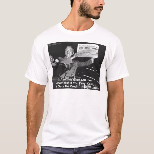 T-shirt Dewey Beats Truman Funny Cadeaux Boutons Tee - shi (Devant)
