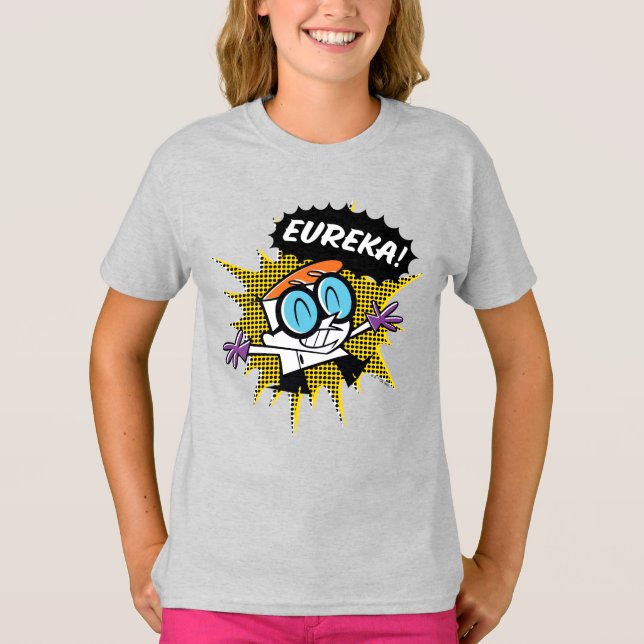 T-shirt Dexter "Eureka !" Graphique de légende à demi-tein (Devant)