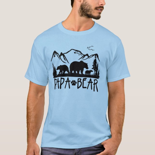 T-shirt d'extérieur d'ours de papa grand (Devant)