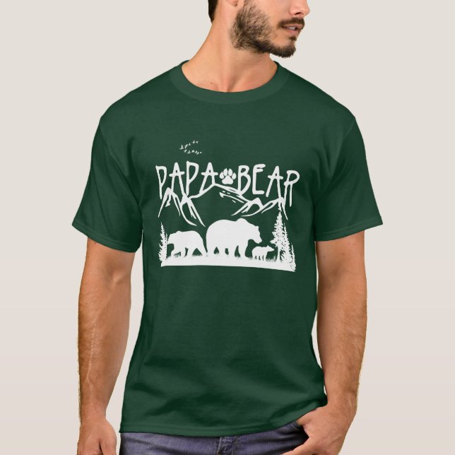 T-shirt d'extérieur d'ours de papa grand (pour des (Devant)