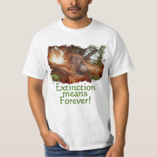 T-shirt d'extinction d'orang-outan et de faune de