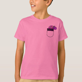 T-shirt DF hippopotame dans une chemise de poche