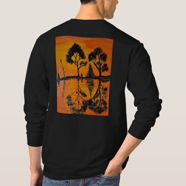 T-shirt DG Paintings Reflets du coucher du soleil manches  (Dos)