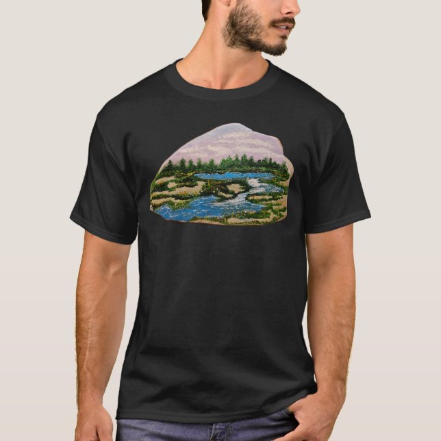T-shirt DG Paintings rock waterfall shirt  (Devant)