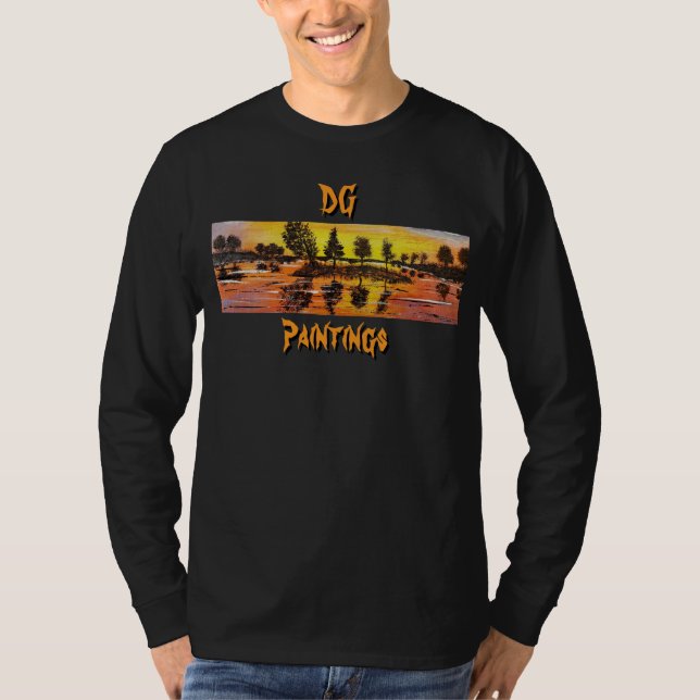 T-shirt DG Paintings Sunset reflections long sleeve (2) (Devant)